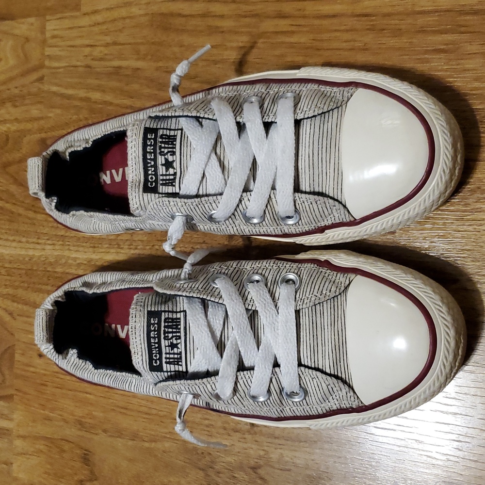 Converse Chuck Taylor All Star Shoreline Navy Blue & White Stripes Womens Size 6